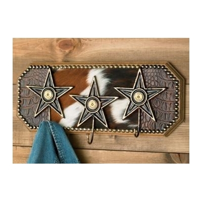 Western Cowhide Star Hook Rack